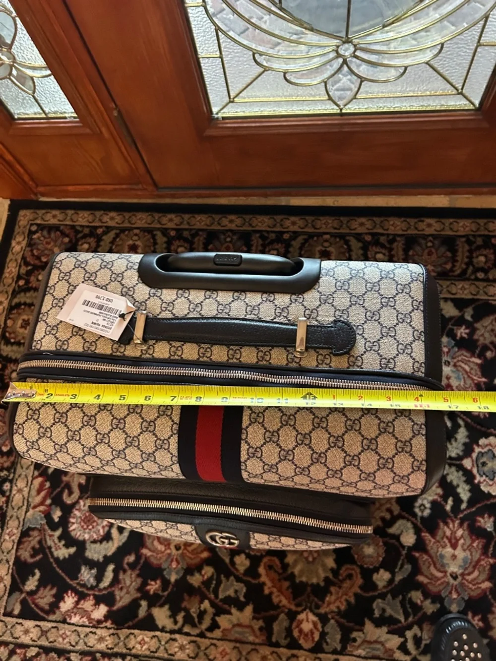 Gucci Savoy GG Supreme Suitcase. Made in Italy.